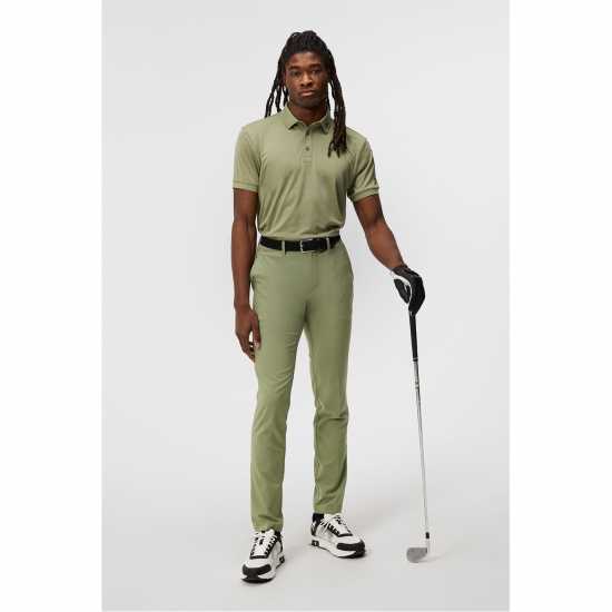 Мъжка Блуза С Яка J Lindeberg Golf Tour Tech Golf Polo Shirt Mens Маслено зелено Мел Дрехи за голф