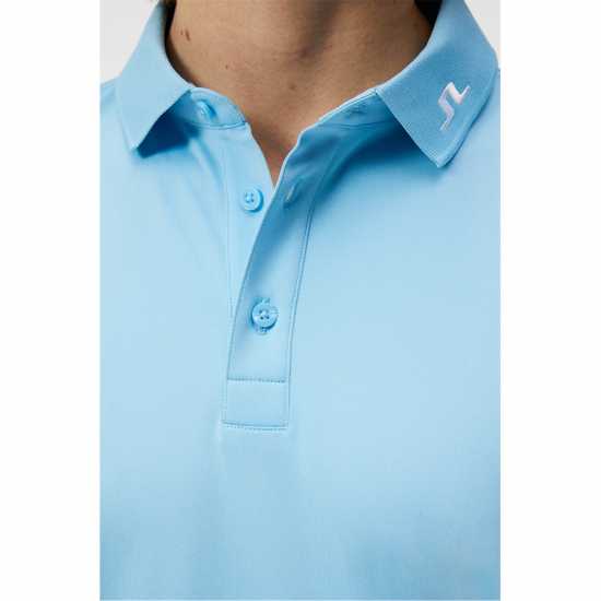 Мъжка Блуза С Яка J Lindeberg Golf Tour Tech Golf Polo Shirt Mens Балтийско море/бяло Дрехи за голф