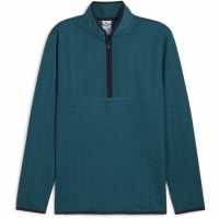 Puma Мъжка Блуза С Яка X Ap Jacquard Quarter Zip Polo Shirt Mens Cold Green 