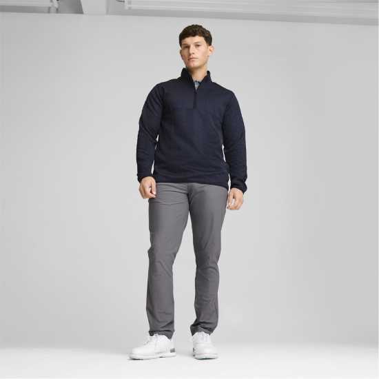 Puma Мъжка Блуза С Яка X Ap Jacquard Quarter Zip Polo Shirt Mens Deep Navy Puma Мъжка Блуза С Яка X Ap Jacquard Quarter Zip Polo Shirt Mens Deep Navy
