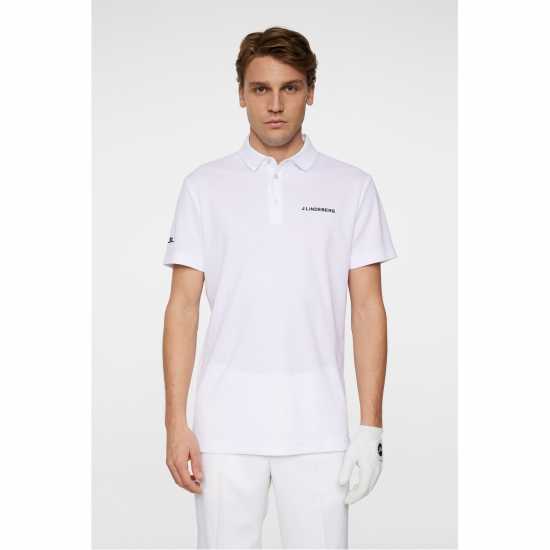 J Lindeberg Golf Bridge Polo Mens Бяло Дрехи за голф
