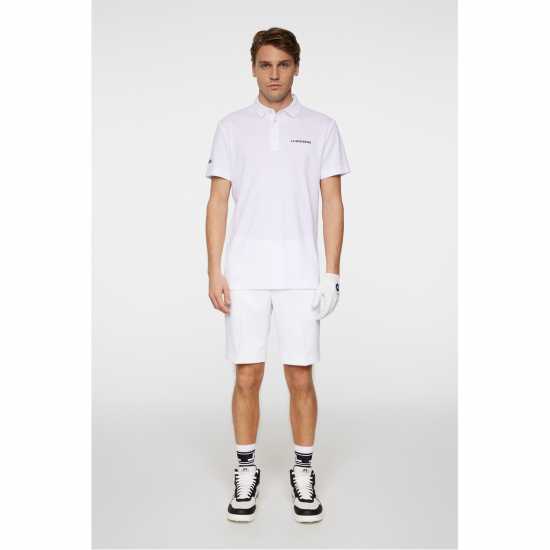 J Lindeberg Golf Bridge Polo Mens Бяло Дрехи за голф