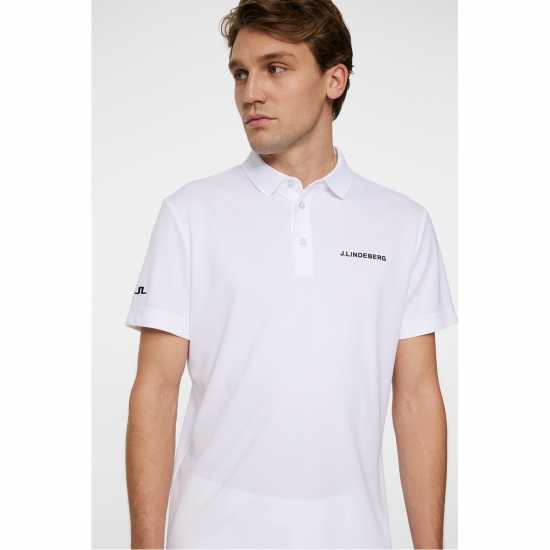 J Lindeberg Golf Bridge Polo Mens Бяло Дрехи за голф