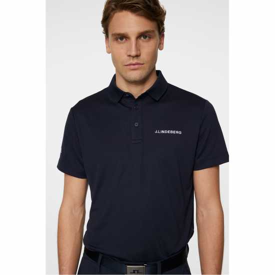 J Lindeberg Golf Bridge Polo Mens Морска синьо Дрехи за голф