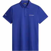 J Lindeberg Golf Bridge Polo Mens Синьо Клематис Дрехи за голф