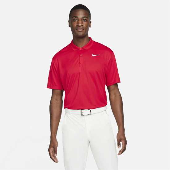 Nike Мъжка Блуза С Яка Dri-Fit Victory Golf Polo Shirt Mens Червено/Бяло Боулинг