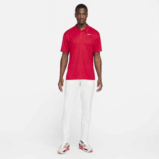 Nike Мъжка Блуза С Яка Dri-Fit Victory Golf Polo Shirt Mens Червено/Бяло Боулинг