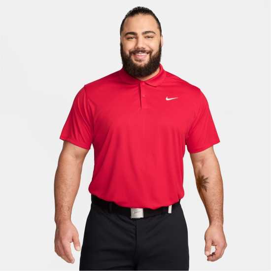 Nike Мъжка Блуза С Яка Dri-Fit Victory Golf Polo Shirt Mens Червено/Бяло Боулинг