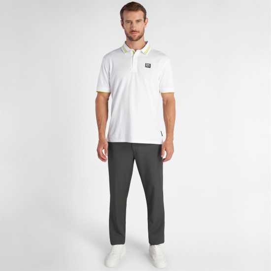 Dkny Golf Spike Pique Polo White/Lime Мъжки тениски с яка