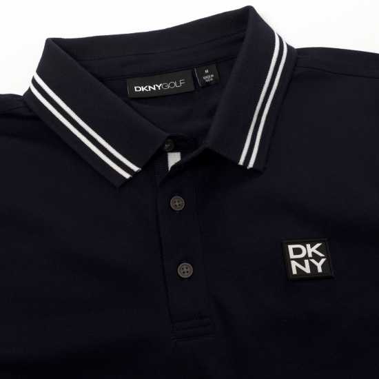 Dkny Golf Spike Pique Polo Navy/White Мъжки тениски с яка