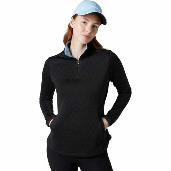 Callaway Блуза С Яка Women's Long-Sleeve Performance Quilted Polo Shirt Икра 