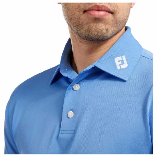 Footjoy Мъжка Блуза С Яка Solid Polo Shirt Mens Light Blue - Мъжки тениски с яка