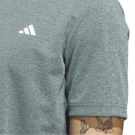 Adidas Мъжка Блуза С Яка Heather Polo Shirt Mens  