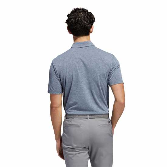 Adidas Мъжка Блуза С Яка Heather Polo Shirt Mens Light Navy Мъжки тениски с яка