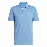 Adidas Мъжка Блуза С Яка Heather Polo Shirt Mens Lucid Blue