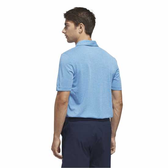 Adidas Мъжка Блуза С Яка Heather Polo Shirt Mens Lucid Blue 