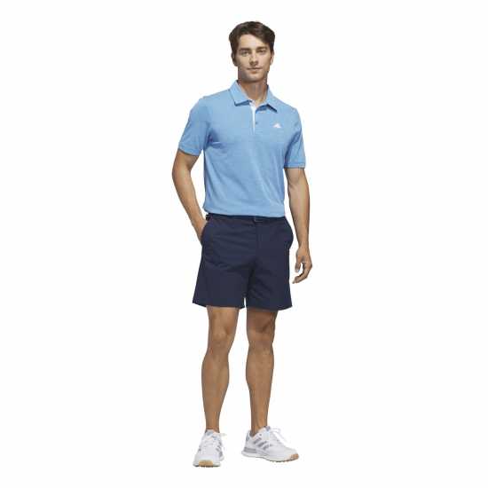 Adidas Мъжка Блуза С Яка Heather Polo Shirt Mens Lucid Blue 