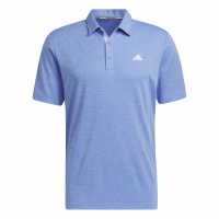 Adidas Мъжка Блуза С Яка Heather Polo Shirt Mens Blue Fusn Мъжки тениски с яка