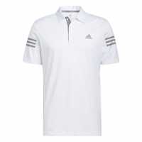 Adidas Мъжко Поло Райе 3 Stripe Polo Shirt Mens Бяло Мъжки тениски с яка