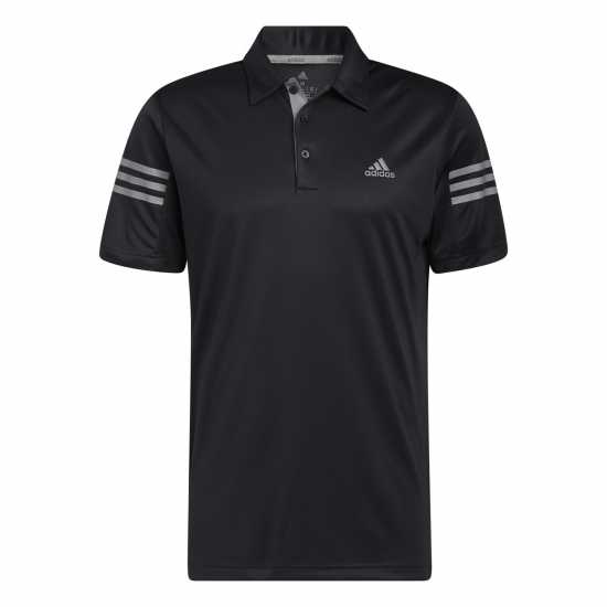 Adidas Мъжко Поло Райе 3 Stripe Polo Shirt Mens Black Мъжки тениски с яка
