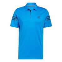 Adidas Мъжко Поло Райе 3 Stripe Polo Shirt Mens Blue Rush Мъжки тениски с яка