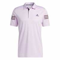 Adidas Мъжко Поло Райе 3 Stripe Polo Shirt Mens Purple/Black Мъжки тениски с яка