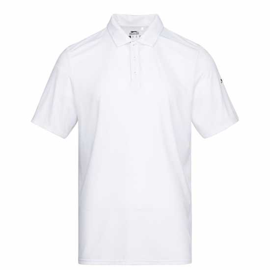 Slazenger Golf Solid Polo White Мъжко облекло за едри хора