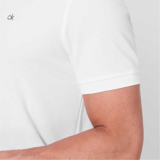 Мъжка Блуза С Яка Calvin Klein Golf Golf Cotton Polo Shirt Mens White Мъжки тениски с яка