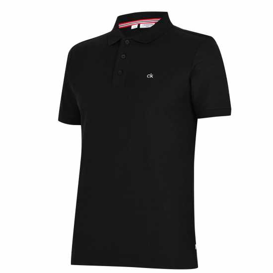 Мъжка Блуза С Яка Calvin Klein Golf Golf Cotton Polo Shirt Mens Black Мъжки тениски с яка