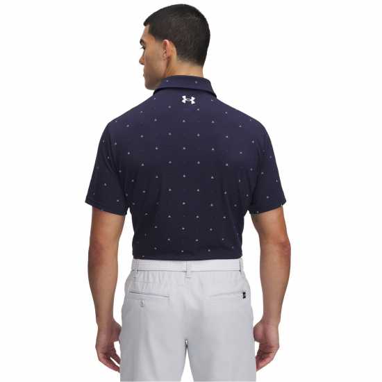 Under Armour Блуза С Яка Men's Printed Short-Sleeve Performance Polo Shirt Синьо 