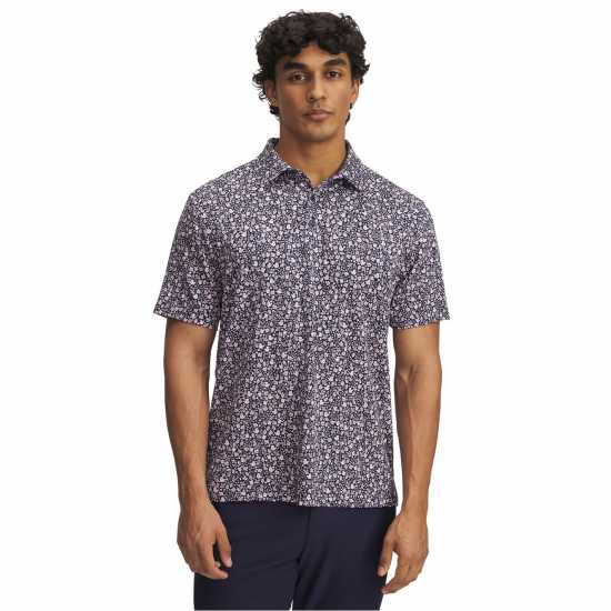 Under Armour Блуза С Яка Men's Printed Short-Sleeve Performance Polo Shirt Синьо 