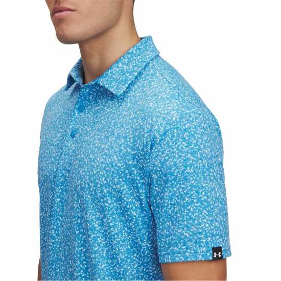 Under Armour Men's Printed Short-Sleeve Performance Polo Shirt Синьо 