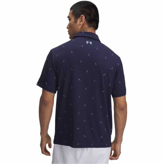 Under Armour Блуза С Яка Men's Printed Short-Sleeve Performance Polo Shirt Синьо 