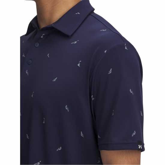 Under Armour Блуза С Яка Men's Printed Short-Sleeve Performance Polo Shirt Синьо 