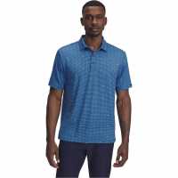 Under Armour Блуза С Яка Men's Printed Short-Sleeve Performance Polo Shirt Синьо 