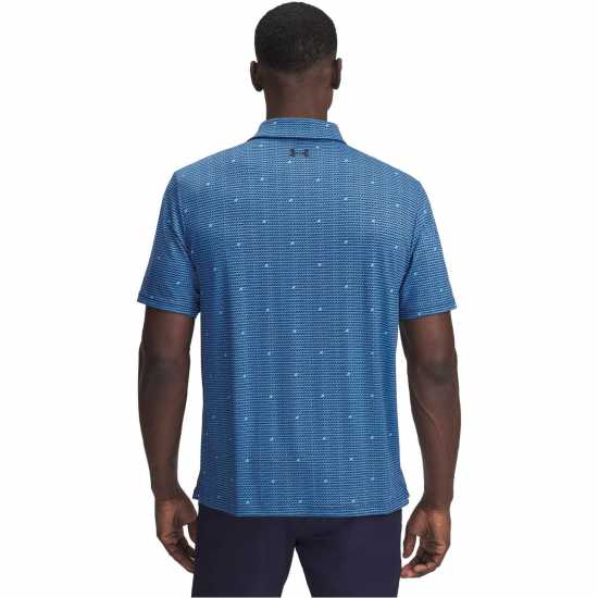 Under Armour Блуза С Яка Men's Printed Short-Sleeve Performance Polo Shirt Синьо 