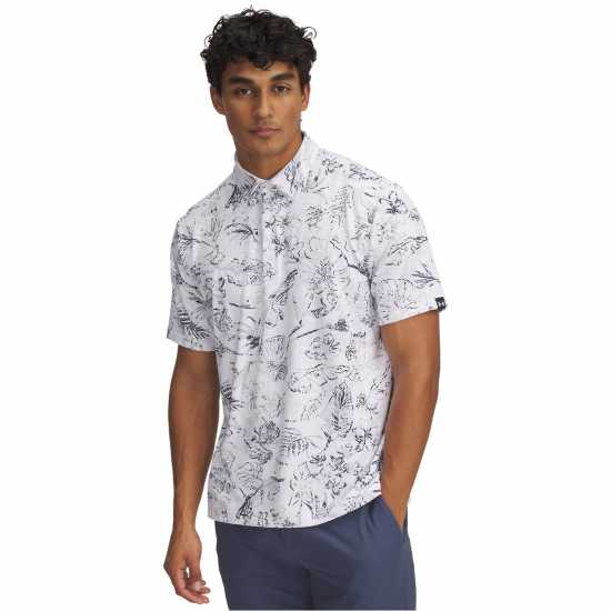 Under Armour Блуза С Яка Men's Printed Short-Sleeve Performance Polo Shirt Бяло 