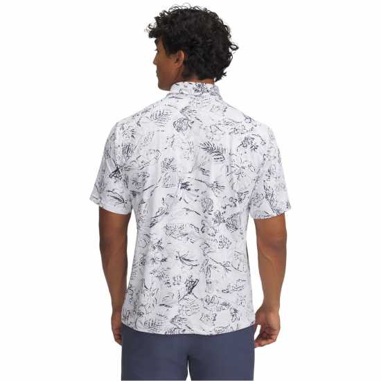 Under Armour Блуза С Яка Men's Printed Short-Sleeve Performance Polo Shirt Бяло 
