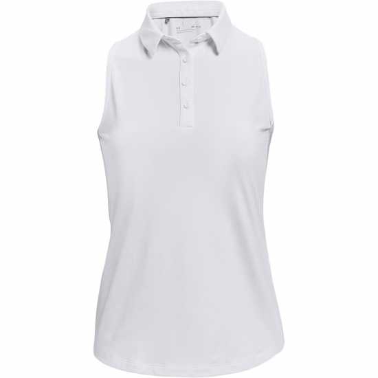 Under Armour Блуза С Яка Zinger Sleeveless Golf Polo Shirt Womens White / Silver Дамски тениски с яка
