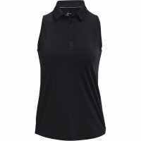 Under Armour Блуза С Яка Zinger Sleeveless Golf Polo Shirt Womens Black /Silver Дамски тениски с яка