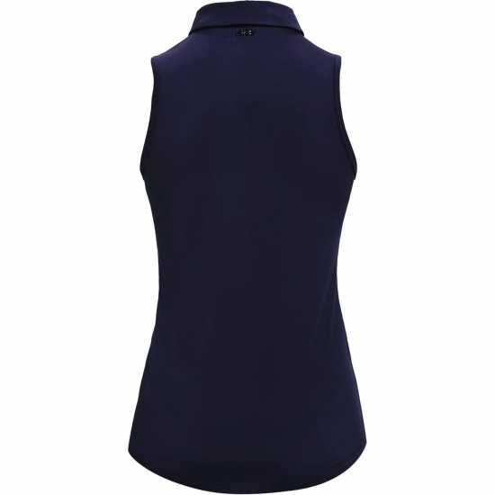 Under Armour Блуза С Яка Zinger Sleeveless Golf Polo Shirt Womens Navy/Silver Дамски тениски с яка