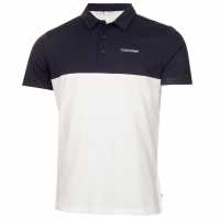 Блуза С Яка Calvin Klein Golf Men's Jc Block Short Sleeve Performance Polo Shirt Wht-Nvy 