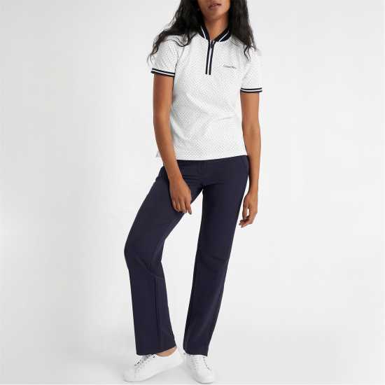 Блуза С Яка Calvin Klein Golf Women's Short Sleeve Performance Polo Shirt White Блуза С Яка Calvin Klein Golf Women's Short Sleeve Performance Polo Shirt White