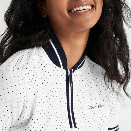 Блуза С Яка Calvin Klein Golf Women's Short Sleeve Performance Polo Shirt White Блуза С Яка Calvin Klein Golf Women's Short Sleeve Performance Polo Shirt White