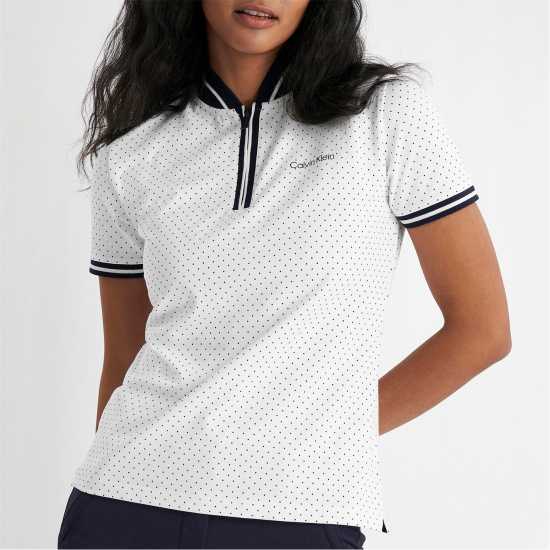 Блуза С Яка Calvin Klein Golf Women's Short Sleeve Performance Polo Shirt White Блуза С Яка Calvin Klein Golf Women's Short Sleeve Performance Polo Shirt White