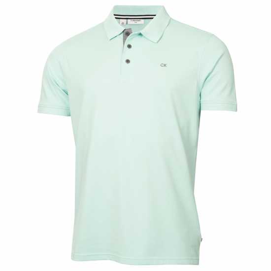 Блуза С Яка Calvin Klein Golf Men's Short Sleeve Performance Polo Shirt Aqua 