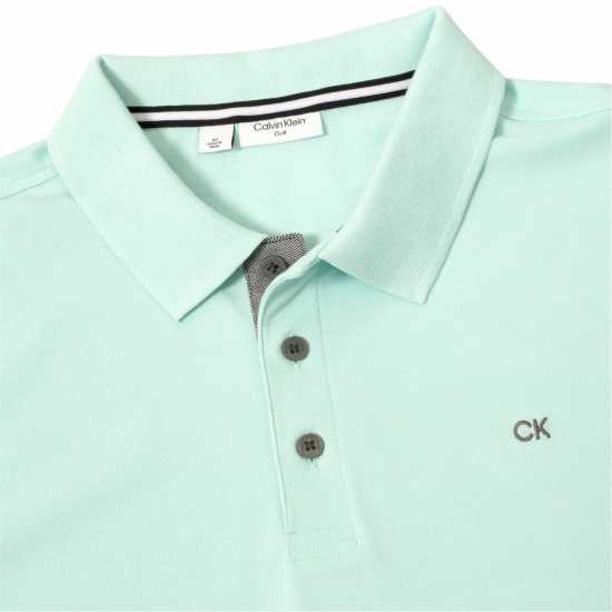 Блуза С Яка Calvin Klein Golf Men's Short Sleeve Performance Polo Shirt Aqua 