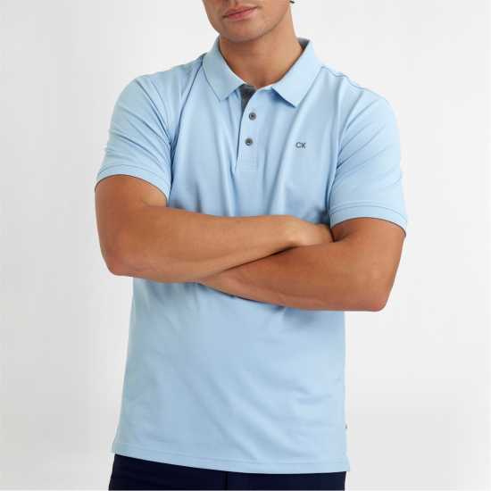 Блуза С Яка Calvin Klein Golf Men's Short Sleeve Performance Polo Shirt Skyblue 