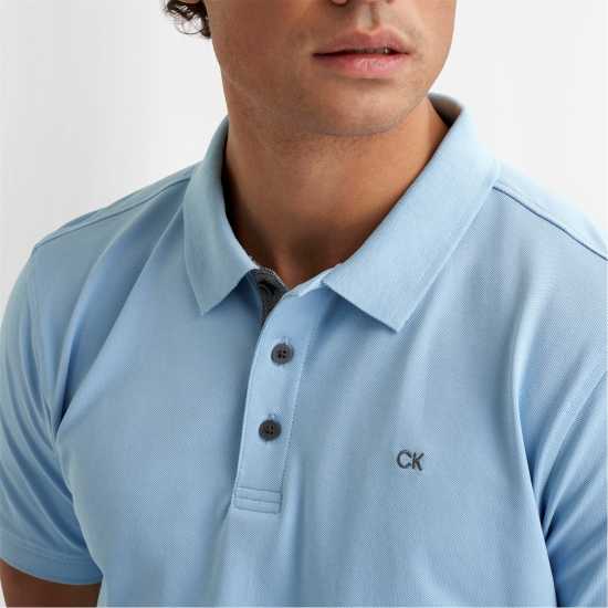 Блуза С Яка Calvin Klein Golf Men's Short Sleeve Performance Polo Shirt Skyblue 