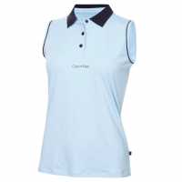 Блуза С Яка Calvin Klein Golf Women's Sleeveless Performance Polo Shirt Blue Bell 